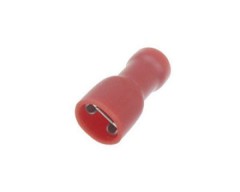 Flachstecker rot, 4,8 mm, fr Kabel bis 1,5 mm, 100 St. lose